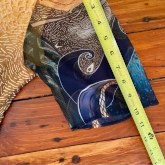 Silk print dress high-low, sheer & lined  $40 - Picture 10 of 15